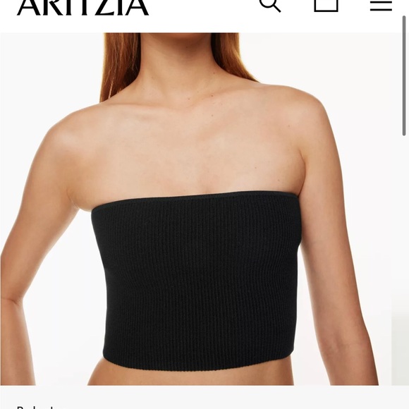 SOLD - Aritzia Sculpt Knit Cropped Tube Top - Picture 3 of 3